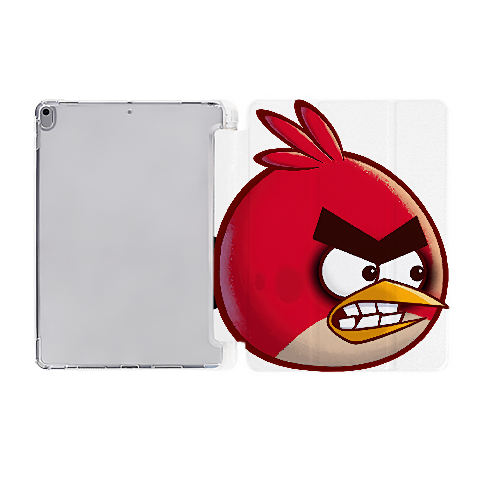 （画像用） Angry Birds アングリーバード IPad ケース ペン収納付き 三つ折りスタンド PUレザー×シリコン 対応機種9.5/10.5/10.9インチ